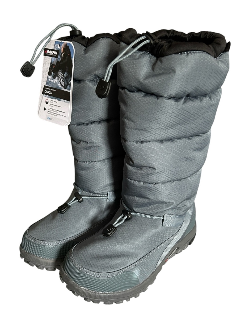 Baffın Cloud Tall Waterproof Insulated Winter Snow Boots 
In Gray Size 8 NEW